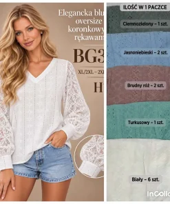Bluzki damskie ,size xl/2xl-2/3xl,Paczka 12szt ,mix kolor