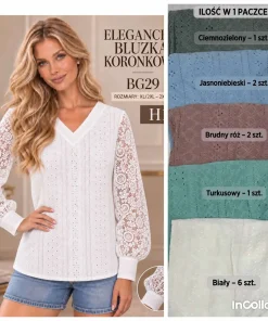 Bluzki damskie ,size xl/2xl-2/3xl,Paczka 12szt ,mix kolor