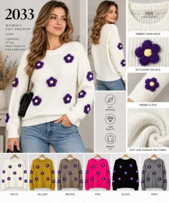 Swetry Damskie, size uni,paczka 10szt,mix kolor