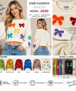 Swetry Damskie, size uni,paczka 10szt,mix kolor