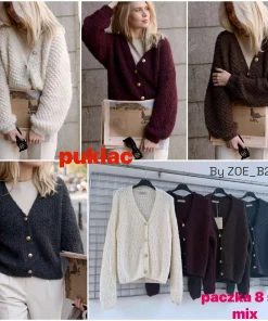 Swetry damskie,size uni,paczka 8szt,mix kolor