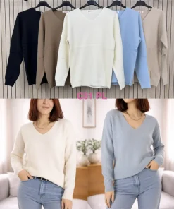Swetry Damskie WŁOSKA,Size uni,paczka 6szt, mix kolor