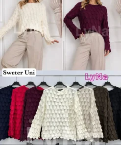 Swetry Damskie WŁOSKA,Size uni,paczka 6szt, mix kolor