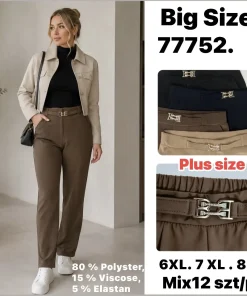 Spodnie Damskie,size 6xl-8xl,paczka 12szt,mix kolor