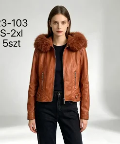 Kurtki skórzane damskie, size s-2xl,paczka 5szt,1kolor