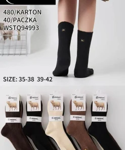 Skarpety Damskie,size 35-42,Paczka 40szt,mix kolor