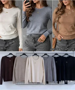 Swetry Damskie WŁOSKA,Size uni,paczka 6szt, mix kolor