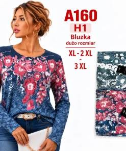 Bluzki damskie,size xl-3xl,paczka 12szt,mix kolor