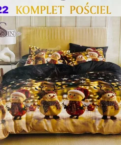 KOMPLET POŚCIELI 5 D 100% satyna - bawełna 3 Częściowy Rozmiar:160x200cm