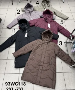 Kurtki Damskie ,Size 2-7xl,paczka 6szt, 1kolor