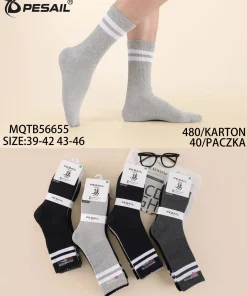 Skarpety MĘSKIE,size 39-46,Paczka 40szt ,mix kolor