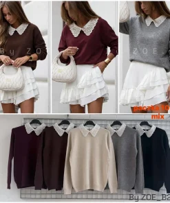 Swetry Koszule Damskie WŁOSKA,Size uni,paczka 8szt, mix kolor