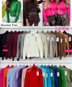 Swetry Damskie WŁOSKA,Size uni,paczka 6szt, mix kolor
