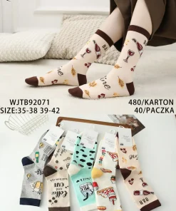 Skarpety Damskie,size 35-42,Paczka 40szt,mix kolor