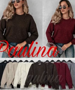 Swetry Damskie WŁOSKA,Size uni,paczka 6szt, mix kolor