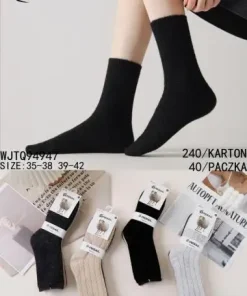 Skarpety Damskie,size 35-42,Paczka 40szt,mix kolor