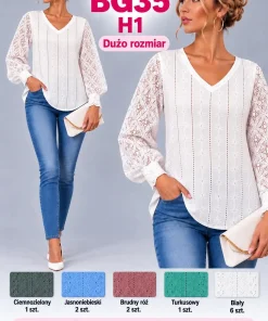 Bluzki Damskie ,Size xl/2xl-2/3xl,paczka 12szt, mix kolor