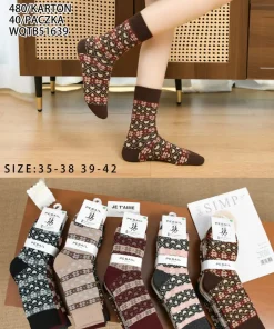 Skarpety Damskie,size 35-42,Paczka 40szt ,mix kolor