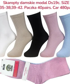 Skarpety Damskie,size 35-42,Paczka 40szt,mix kolor