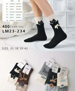 Skarpety Damskie,size 35-42,Paczka 40szt,mix kolor