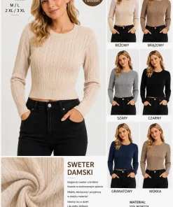 Swetry damskie ,size l/xl-2/3xl,Paczka 12szt ,mix kolor