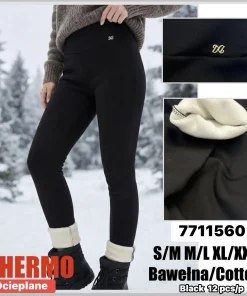 Leginsy Damskie,size s/m-xl/2xl,paczka 12szt,1kolor