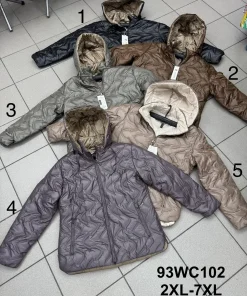 Kurtki Damskie ,Size 2xl-7xl,paczka 6szt, 1kolor