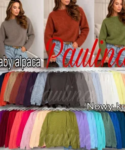 Swetry Damskie WŁOSKA,Size uni,paczka 6szt, mix kolor