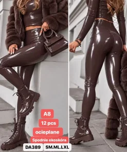 Spodnie skórzane Damskie,size s/m-l/xl,paczka 12szt,1kolor
