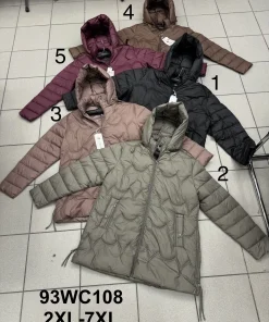 Kurtki Damskie ,Size 2-7xl,paczka 6szt, 1kolor