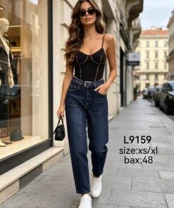 Jeansy Damskie,size xs-xl,Paczka 12szt,1kolor
