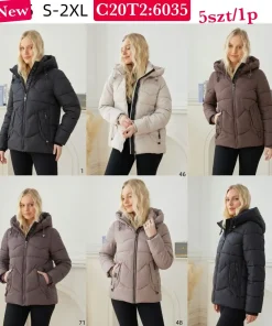 Kurtki Damskie,size s-2xl,Paczka 5szt ,1 kolor