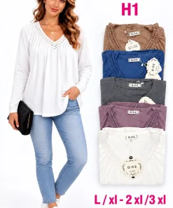 Bluzki damskie,size l/xl-2/3xl,paczka 12szt,mix kolor