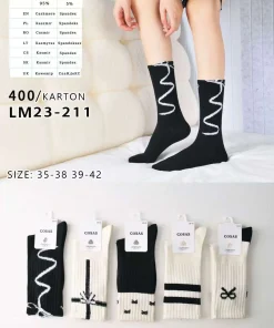 Skarpety Damskie,size 35-42,Paczka 40szt,mix kolor