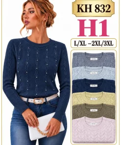 Swetry damskie,size l/xl-2/3xl,paczka 12szt,mix kolor