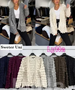Swetry Damskie WŁOSKA,Size uni,paczka 6szt, mix kolor