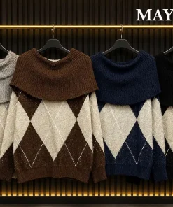 Swetry damskie,size uni,Paczka 6szt,mix kolor