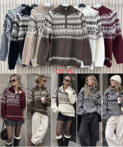 Swetry Damskie WŁOSKA,Size uni,paczka 6szt, mix kolor