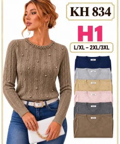 Swetry damskie,size l/xl-2/3xl,paczka 12szt,mix kolor