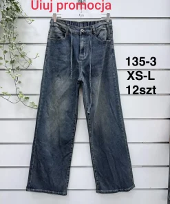 Jeansy Damskie,size xs-l,paczka 12szt,1kolor
