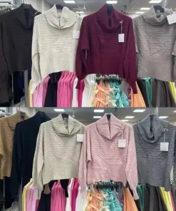 Swetry Damskie WŁOSKA,Size uni,paczka 6szt, mix kolor