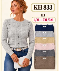 Swetry damskie,size l/xl-2/3xl,paczka 12szt,mix kolor