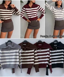 Swetry Damskie WŁOSKA,Size uni,paczka 6szt, mix kolor