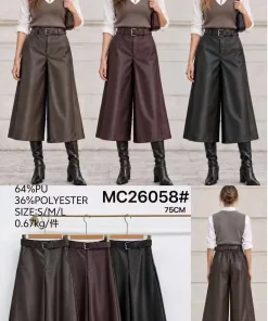 Spodnie skórzane Damskie,size s-l,paczka 12szt,mix kolor