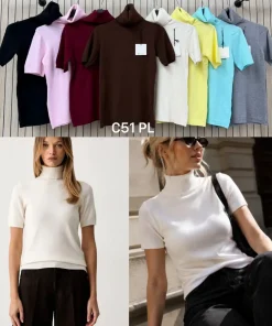 Swetry Damskie WŁOSKA,Size uni,paczka 6szt, mix kolor