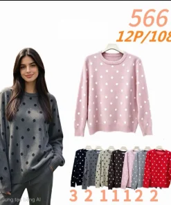 Swetry Damskie ,Size uni,paczka 12szt, mix kolor
