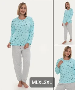 Piżama Damskie,size m-2xl,Paczka 12szt ,1 kolor