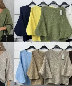 Swetry Damskie WŁOSKA,Size uni,paczka 6szt, mix kolor
