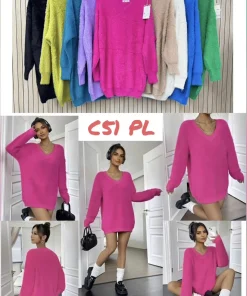 Swetry Damskie WŁOSKA,Size uni,paczka 6szt, mix kolor