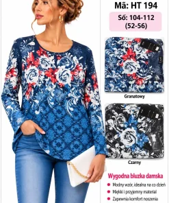 Bluzki Damskie ,Size 50-56,paczka 12szt, mix kolor
